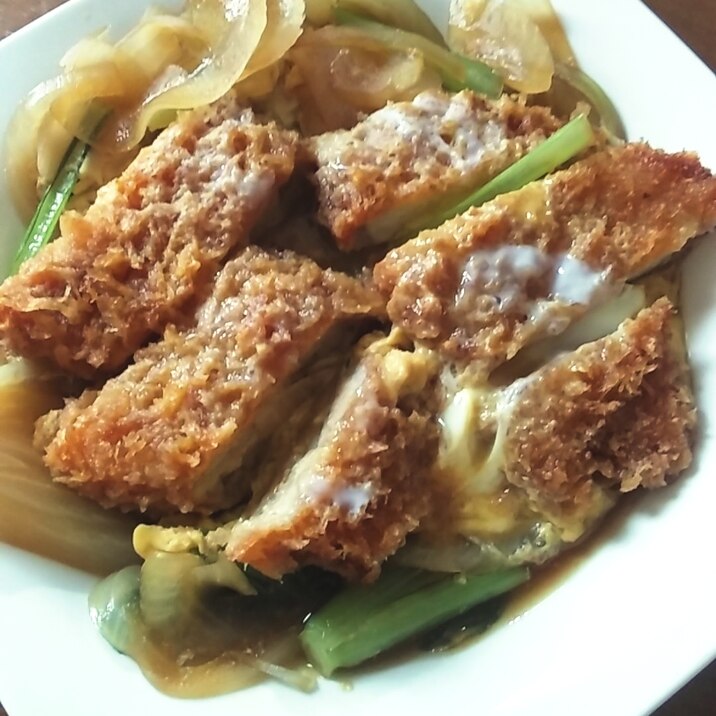 小松菜と玉葱のカツ煮